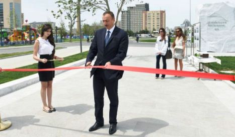 Президент Ильхам Алиев принял участие в открытии бульвара «Баку-Белый город» - ФОТО